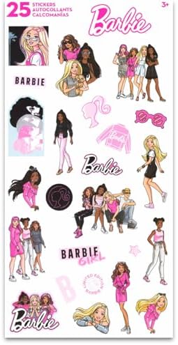 Disney Barbie Hair Set for Girls - Barbie Clamshell Hair Brush 4 Snap Clips 3 Barrettes 8