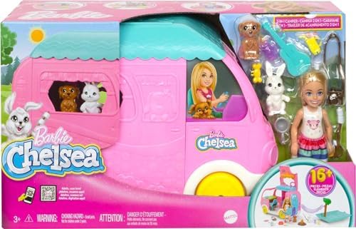Barbie Toy Camper Chelsea Doll 2-in-1 Playset