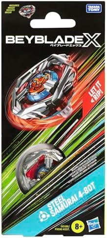 Beyblade X Steel Samurai 4-80T Booster Pack Set with Balance Type Right-Spinning Top