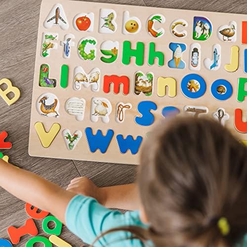 Melissa & Doug Melissa Doug Upper Lower Case Alphabet Letters Wooden Puzzle - 52 Pieces