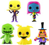 Funko POP Disney The Night Before Christmas Blacklight- Jack Mayor Oogie Zero and Sally
