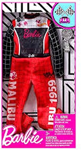 Barbie Clothes - Career Outfit Doll Racecar Driver Jumpsuit with Trophy Multi