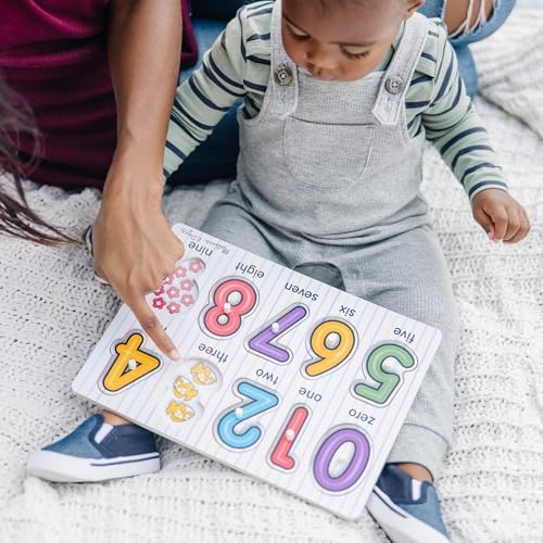 Melissa & Doug Melissa Doug Lift See Numbers Wooden Peg Puzzle - 10 Pieces - FSC Certified