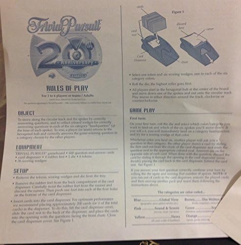 Hasbro Trivial Pursuit 20th Anniversary