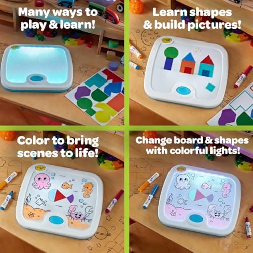 Crayola Light Up Activity Board Sensory Toy for Toddlers Light Box Light Up Coloring