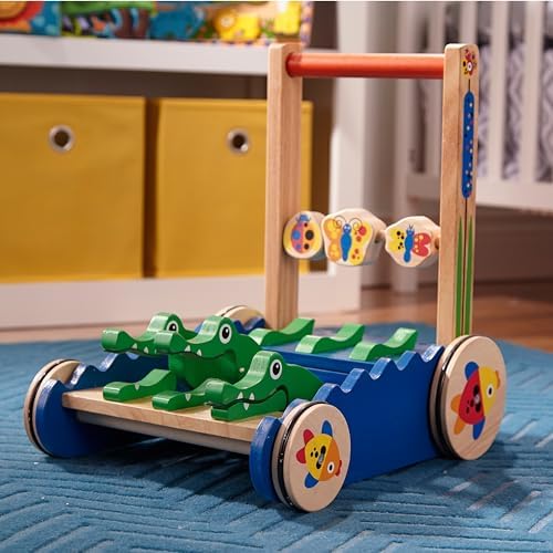 Melissa & Doug Melissa Doug Deluxe Chomp and Clack Alligator Push Toy and Activity Walker