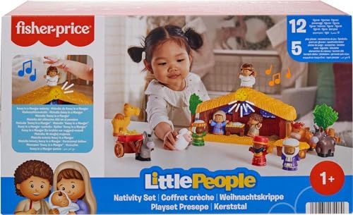 Fisher-Price Little People Toddler Toy Nativity Set with Music Lights 18 Pieces for