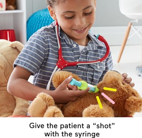Fisher-Price Preschool Pretend Play Medical Kit 7-Piece Doctor Bag for Ages Years