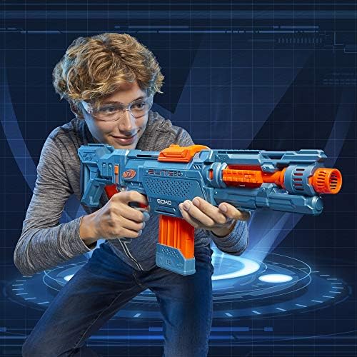 Nerf Elite 2.0 Echo CS-10 Blaster - 24 Official Darts 10-Dart Clip Removable Stock and