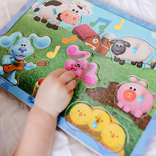Melissa & Doug Melissa Doug Blue's Clues You Wooden Rainbow Stacking Puzzle 9 Pieces