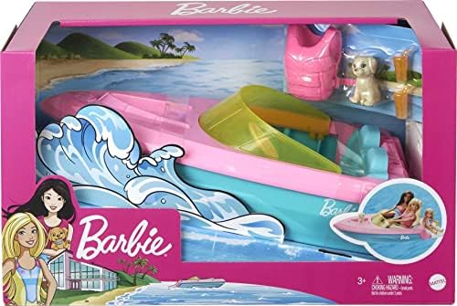 Barbie Boat with Puppy and Themed Fits 3 Doll