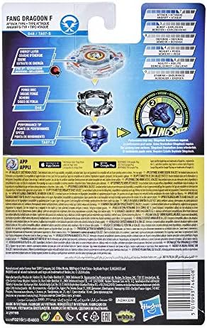 Beyblade Burst Rise Slingshock Fang Dragoon F Starter Pack - Left-Spin Battling Top Toy