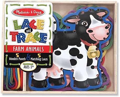 Melissa & Doug Melissa Doug Farm Animals Lace and Trace Box Set 1 Scratch Art Mini-Pad