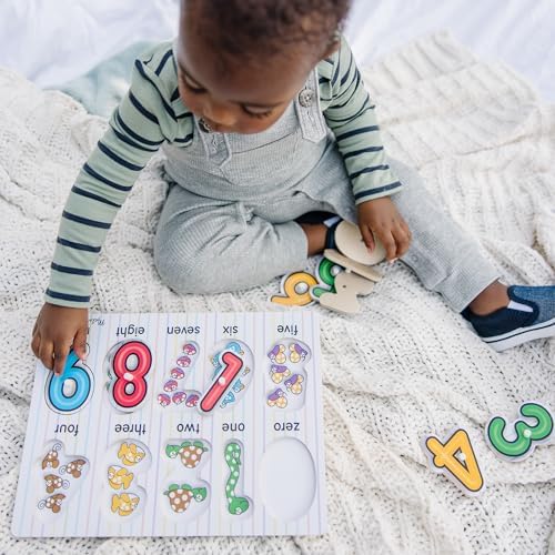 Melissa & Doug Melissa Doug Lift See Numbers Wooden Peg Puzzle - 10 Pieces - FSC Certified