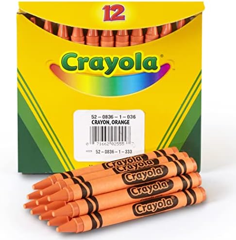 Crayola Crayons Orange Single Color Crayon Refill 12 Count Bulk Crayons School Supplies