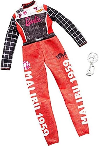 Barbie Clothes - Career Outfit Doll Racecar Driver Jumpsuit with Trophy Multi
