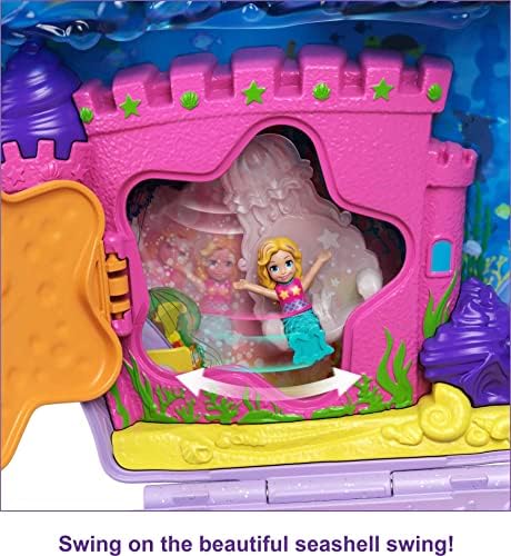 Polly Pocket Travel Toy with Micro Dolls Mermaid 2-in-1 Seashell Purse Playset Amazon