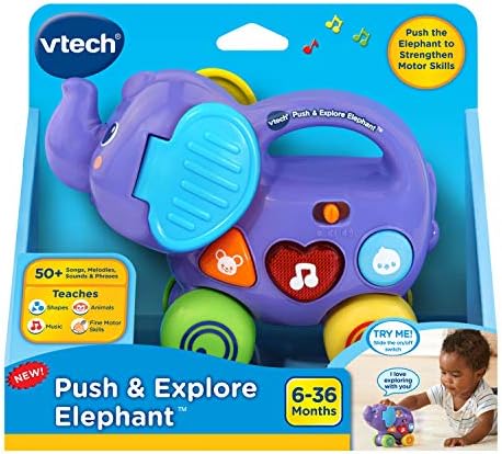 VTech Push Explore Elephant Purple