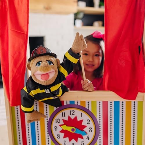 Melissa & Doug Melissa Doug Rescue Puppet Set - Police Officer and Firefighter - Soft Plush