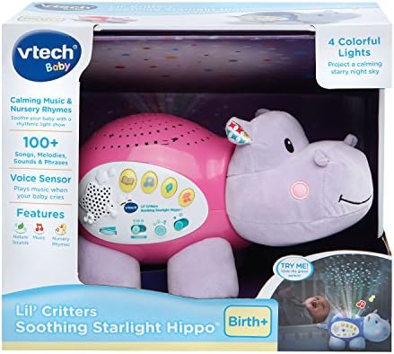 VTech Baby Lil' Critters Soothing Starlight Hippo Pink