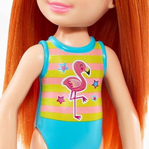 Barbie Club Chelsea Beach Doll Flamingo Bathing Suit