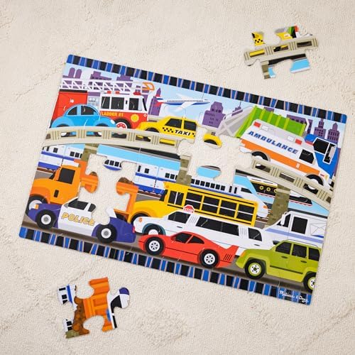 Melissa & Doug Melissa Doug Traffic Jam Jumbo Jigsaw Floor Puzzle