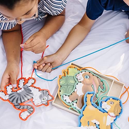 Melissa & Doug Melissa Doug Lace and Trace Activity Set Pets - 5 Wooden Panels and 5