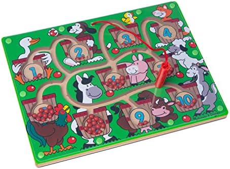 Melissa & Doug Melissa Doug Magnetic Wand Number Maze - Wooden Puzzle Activity