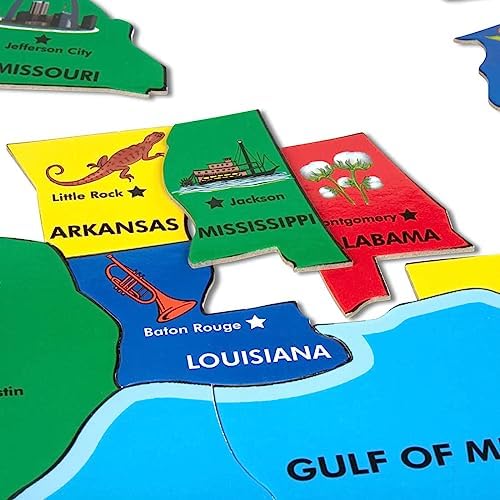 Melissa & Doug Melissa Doug U.S.A. Map 51pcs Floor Puzzle