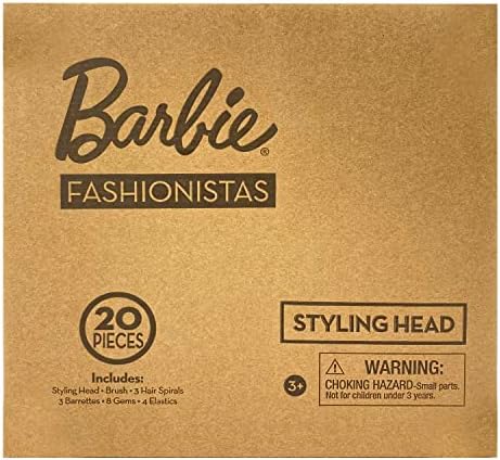 Barbie Fashionistas 8-Inch Styling Head Blonde 20 Pieces Include Hair Styling for Ages 3
