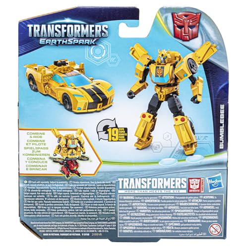 Transformers EarthSpark Warrior Class Bumblebee 5-Inch Robot Action Figure Converts in 19