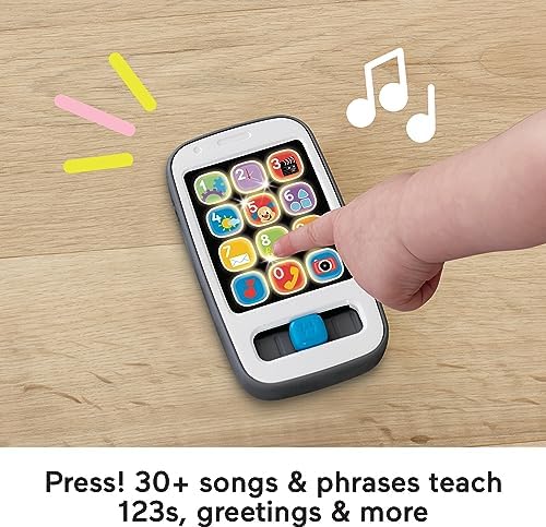 Fisher-Price Laugh Learn Baby Toddler Toy Smart Phone with Music Lights Learning Songs