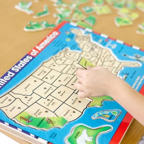 Melissa & Doug Melissa Doug USA Map Sound Puzzle - Wooden Puzzle With Sound Effects 40 pcs