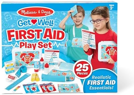 Melissa & Doug Melissa Doug Get Well First Aid Kit - 25 Toy Pieces - Pretend Play