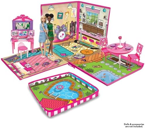Barbie ZipBin 40 Doll Dream House Toy Box Playmat