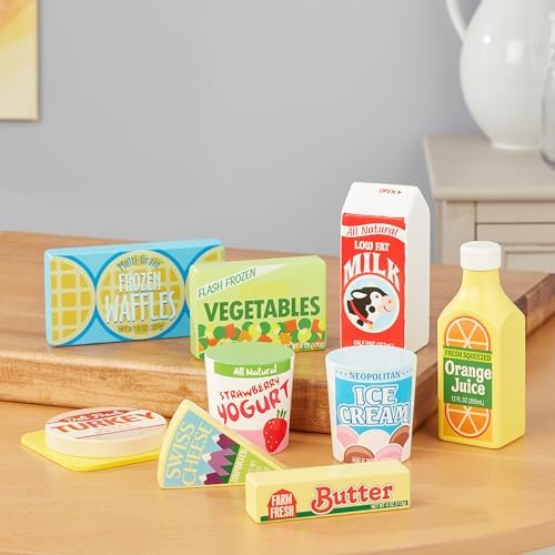 Melissa & Doug Melissa Doug Fridge Food Wooden Play Food Set - 9 Pieces Pretend Play