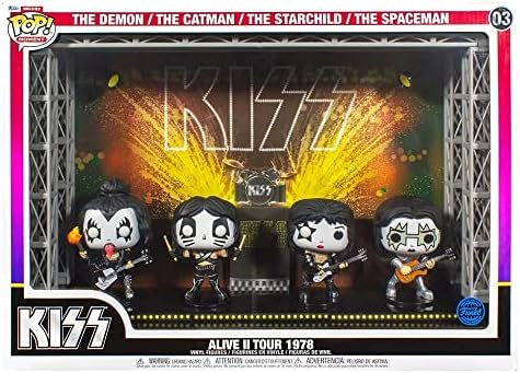 Funko Kiss Pack 4 Figurines POP Moments DLX Vinyl Alive II 1978 Tour 9 cm