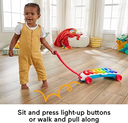 Fisher-Price Baby to Toddler Learning Toy Giant Light-Up Xylophone Pull-Along Musical