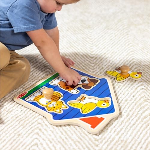 Melissa & Doug Melissa Doug Wooden Jumbo Peg Puzzle