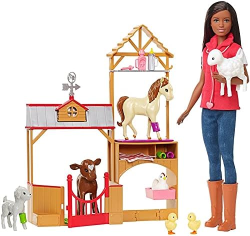 Barbie Sweet Orchard Farm Doll Vet Playset