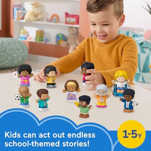 Fisher-Price Little People Toddler Toy School Bus Musical Push-Along Vehicle