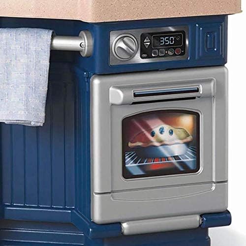 Little Tikes Super Chef Kitchen Blue Cream 14.00 l x 28.00 w x 40.00 h inches