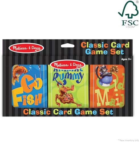 Melissa & Doug Melissa Doug Classic Card Set - Old Maid Go Fish Rummy - FSC Certified