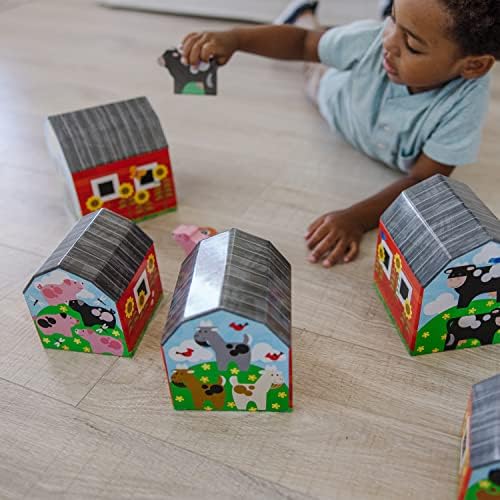 Melissa & Doug Melissa Doug Nesting and Sorting Barns and Animals With 6 Numbered Barns