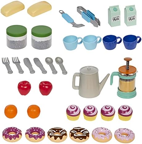 Little Tikes Real Wood Cafe Bakery Wooden Play Kitchen with Realistic Lights Sounds and