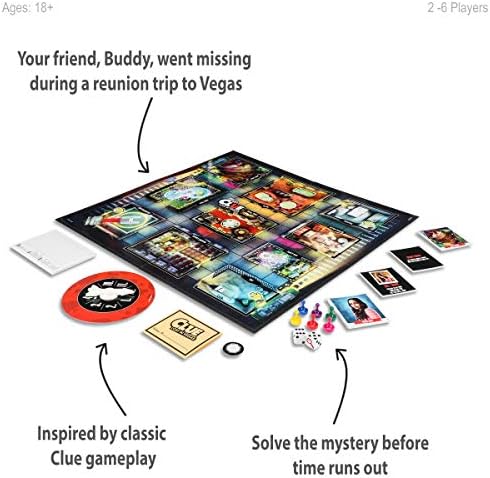 Hasbro Clue Lost in Vegas Board Game The Classic Whodunnit Parody Mystery Game