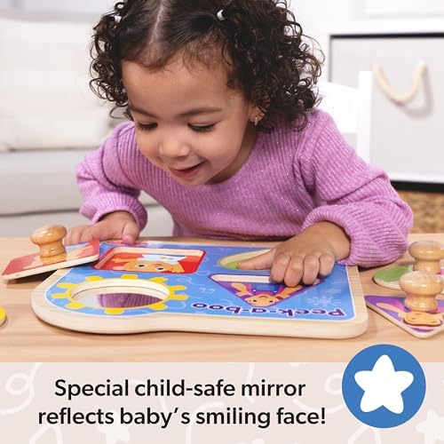 Melissa & Doug Melissa Doug Ms. Rachela Wooden Peek-a-Boo Jumbo Peg Puzzle