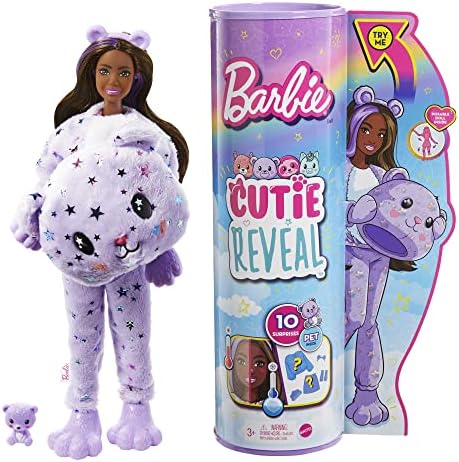 Barbie Cutie Reveal Doll Fantasy Series Teddy Bear Plush