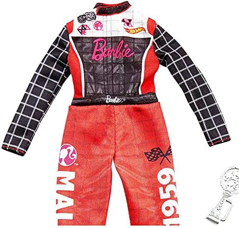Barbie Clothes - Career Outfit Doll Racecar Driver Jumpsuit with Trophy Multi