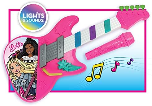 Barbie Rock Star Guitar Interactive Electronic Toy Guitar with Lights Sounds and